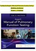  Test Bank for Ruppel&rsquo;s Manual of Pulmonary Function Testing 12th Edition&comma; By Mottram