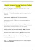 Bisc 120 - Genetic Material Test &vert; with Verified Answers