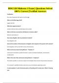 BISC120 Midterm 1 Exam &vert; Questions Solved 100&percnt; Correct &vert;Verified Answers