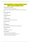 BISC120 Midterm 1 Exam &vert; Questions Solved 100&percnt; Correct &vert;Verified Answers