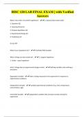 BISC 120 LAB FINAL EXAM &vert; with Verified Answers