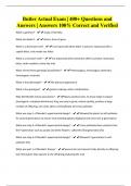 Butler Actual Exam &vert; 400&plus; Questions and Answers &vert; Answers 100&percnt; Correct and Verified