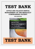 LITTLE AND FALACE'S DENTAL MANAGEMENT OF THE MEDICALLY COMPROMISED PATIENT 9TH EDITION TEST BANK ISBN-978-0323443555