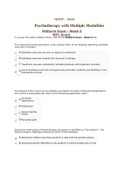 NRNP 6645 - Psychotherapy with Multiple Modalities Midterm Exam - Week 6 (80% Score)
