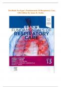  Test Bank- Egan's Fundamentals of Respiratory Care&lbrace; 13th Edition 2024 &rcub;by James K&period; Stoller&comma; Albert J&period; Heuer&vert; All Chapters&lpar; 1-58&rpar; Included &vert; Answers with Rationales &vert; Newest Version