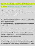 NUR 2474 PHARMACOLOGY FINAL EXAM NCLEX STYLE PRACTICE QUESTIONS AND COMPLETE SOLUTIONS     1&period;&Tab;Thekrnursekrworkingkronkrakrhigh-acuitykrmedical-surgicalkrunitkriskrprioritizingkrcarekrforkrfourkrpatientskrwhokrwerekrjustkradmitted&period;krWhichkrpatientkrshouldk
