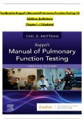  Ruppel&rsquo;s Manual of Pulmonary Function Testing 12th Edition&comma; By Mottram