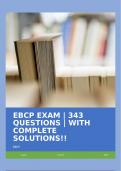 EBCP EXAM &vert; 343 QUESTIONS &vert; WITH COMPLETE SOLUTIONS&excl;&excl;