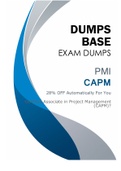PMI CAPM Free Dumps V9.02 Project Management Exam 2022