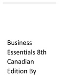 Business Essentials 8th Canadian Edition By Ronald J. Ebert test bank.pdf
