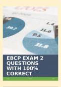 EBCP EXAM 2 QUESTIONS WITH 100&percnt; CORRECT ANSWERS&excl;&excl;
