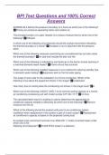 BPI Test Questions and 100&percnt; Correct Answers