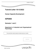 IOP2605 - Human Capacity Development Semester 1 and 2 /3/2022.