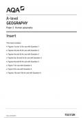 AQA A Level Geography paper 2 June 2024 INSERT- 7037&sol;2