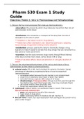 NUR 530 Pharmacology Unit 1 Exam Study Guide 2022/2023