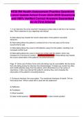 HESI RN Health Assessment Practice Questions Latest Update Actual Exam 2024-2025 Questions and 100&percnt; Verified Correct Answers Guaranteed A&plus; At First Attempt
