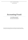 ACCT 601 Term Paper Topic: Financial Accounting FraudACCT 601 (GRADED A)
