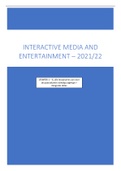 interactive media and entertainment: all lessons from before the break in April