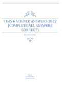 Teas 6 Science Answers 2022(complete all answers correct)