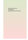 PLS1502 LAW OF EVIDENCE REVISION STUDY PACK