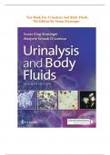 Test Bank For Urinalysis And Body Fluids&comma;&lbrace; 7th Edition 2024&rcub; By Susan Strasinger &vert; All Chapters Included &vert; Correct Answers &vert; Latest