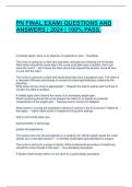 PN FINAL EXAM&vert; QUESTIONS AND ANSWERS &vert; 2024 &vert; 100&percnt; PASS&period;