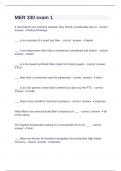 MER 330 exam 1 Questions with complete solution 2024&sol;2025