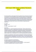 CIA Exam With latest updated Solutions 2024