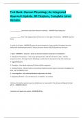 Test Bank -Human Physiology An Integrated Approach Update&comma; All Chapters&comma; Complete Latest Version&period;