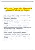 D265 Critical Thinking Study Questions And Answers 100&percnt; Guaranteed Success&period;