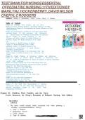 TEST BANK For Wong&rsquo;s Essentials of Pediatric Nursing&comma; 11th Edition by Marilyn Hockenberry&comma; Cheryl Rodgers&comma; Verified Chapters 1 - 31&comma; Complete Newest Version