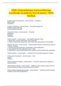  ONS Chemotherapy Immunotherapy Certificate Questions And Answers 100&percnt; Verified&period;
