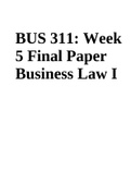 BUS 311: Week 5 Final Exam Paper.
