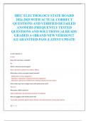 IBEC ELECTROLOGY STATE BOARD  2024-2025 WITH ACTUAL CORRECT  QUESTIONS AND VERIFIED DETAILED  ANSWERS &vert;FREQUENTLY TESTED  QUESTIONS AND SOLUTIONS &vert;ALREADY  GRADED A&plus;&vert;BRAND NEW VERSION&excl;&excl;&excl;  &vert;GUARANTEED PASS &vert;LATEST UPDATE