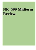 NR 599/ NR 599 Midterm Exam Review.