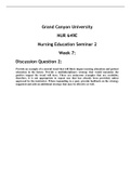 NUR 649E Week 7 Discussion Question 2, A Graded 