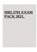 MRL3701 EXAM PACK 2021. 