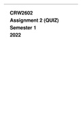 CRW2602_Assignment 2 (Quiz)_Semester 1_2022