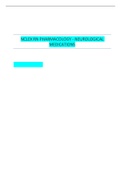 NCLEX RN PHARMACOLOGY - NEUROLOGICAL MEDICATIONS