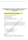 Leadership Roles and Management Functions in Nursing 10th Edition TEST BANK &lpar;NEW EDITION&rpar;