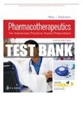 Pharmacotherapeutics for Advanced Practice Nurse Prescribers 5th Edition Woo Robinson Test Bank