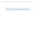 NR 505 READING WEEK 3