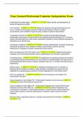 Texas Licensed Professional Counselor Jurisprudence Exam