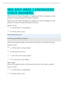 NSG 4055 WEEK 2 KNOWLEDGE CHECK ANSWERS&period;