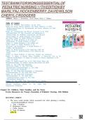 Wong&rsquo;s Essentials of Pediatric Nursing 11th Edition Hockenberry Rodgers Wilson TEST BANK
