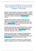 CPCT&sol;A EXAM NEWEST ACTUAL EXAM 2025 COMPLETE 200 QUESTIONS AND CORRECT ANSWERS