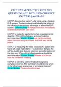 CPCT EXAM PRACTICE TEST 2025 QUESTIONS AND DETAILED CORRECT ANSWERS &vert; A&plus;GRADE