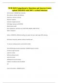 NUR 3610 Comprehensive Questions and Answers Latest upload 2024&sol;2025 with 100&percnt; verified Solutions