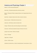 Anatomy and Physiology Chapter 4 questions and 100&percnt;correct answers