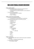 NR 228; Nutrition, Health & Wellness Final Exam Review (Latest Version) - Chamberlain College of Nursing